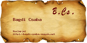 Bagdi Csaba névjegykártya